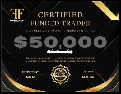 Certified funded trader, $50,000